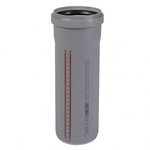 Труба, Ostendorf, HT, НТЕМ, с раструбом, Ø-75, длина, мм-500, PP, цвет-RAL 7037 серая пыль