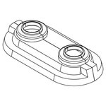 Декоративная накладка для 2 труб Stabil/Flex, Дн 16/20мм
