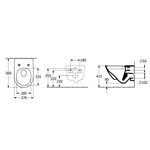 Унитаз, Villeroy&Boch, Subway 3.0, подвесной, шгв 370*560*360, цвет-альпийский белый