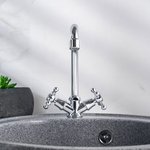 Смеситель для кухни РМС SL71-271F двуручковый Хром