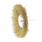 Щётка-крацовка Коническая со шпилькой 100 мм, латунированная витая проволока, Pobedit Pobedit 2132210