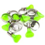 Хомуты червячные накатные с пластиковым ключом, нерж. сталь, 10 шт./уп., 16-25 мм Политех Инструмент Инструмент 3204225