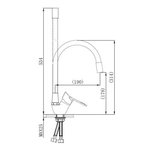 Смеситель для кухни РМС SL137W-016F с гибким изливом Хром