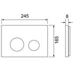 Клавиша смыва, TECE, TECEspring loop, для унитаза, шгв 245*8*165, нержавеющая сталь, цвет-сталь сатин (с покрытием против отпечатков пальцев)