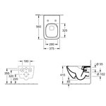 Унитаз, Villeroy&Boch, Venticello, подвесной, шгв 375*560*330, цвет-альпийский белый