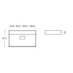 Раковина, Oasis, Profilo, Rebel, шгв 858*515*120, цвет-белый (НЕЛЬЗЯ ПРОДАВАТЬ ОТДЕЛЬНО ОТ ТУМБЫ!!) (аналог арт. 0LVBMBR01200002) (ПРОДАЕТСЯ ТОЛЬКО В