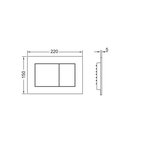 Клавиша смыва, TECE, TECEnow, шгв 220*5*150, цвет-белый, антибактериальное покрытие