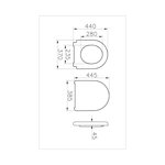 Сиденье для унитаза, Vitra, Liquid, шг 385*445, цвет-белый