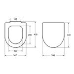 Сиденье для унитаза, Roca, Debba, шг 360*444, цвет-белый (Товар заказной, возврату не подлежит)
