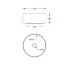 Раковина, Artceram, Cognac, шгв 350*350*160, отверстия для смесителя-отсутствуют, цвет-Matt Black