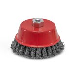 Щетка-крацовка Чашка 125мм/M14, двухрядная, стальная скрученная проволока, Pobedit Pobedit 2128312