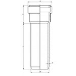 Труба, Ostendorf HT НТЕМ с раструбом O-32 длина мм-1500 PP цвет-RAL 7037 серая пыль 110050