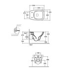 Унитаз, Globo, DAILY, подвесной, шгв 370*530*330, CERASLIDE, BATAFORM, цвет-белый