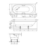 Ванна, Bette, BetteComodo, шгв 1800*800*450, BetteGlasur® Plus, цвет-Snow