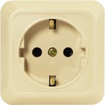 Розетка 1 гнездо (с/з) О/У. бежевый Jilion 9533431