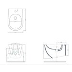 Биде, Artceram File 2.0 подвесной шгв 370*520*330 Saniglaze цвет-черный матовый FLB0031700