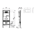 TECEbase 2.0 Модуль в комплекте с панелью смыва TECEnow хром глянц.
