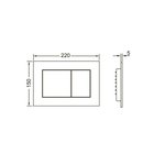 Клавиша смыва, TECE, TECEnow, для унитаза, шгв 220*5*150, цвет-белый матовый