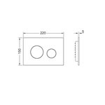 Клавиша смыва, TECE, TECEloop 2.0, для унитаза, шгв 220*5*150, цвет-хром матовый