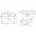 Раковина, Scarabeo, ML, шгв 615*470*165, отверстия для смесителя-1, цвет-белый