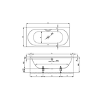 Ванна, Bette, BetteStarlet, шгв 1700*750*420, с антислипом Sense, цвет-белый