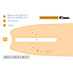 Сварная многослойная направляющая шина  для цепных пил Rezer 505 L 9 P 03.016.00029