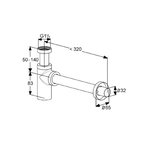 Сифон, Kludi, бутылочный, 1 1/4" х 32, цвет-золото брашированное