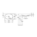 Раковина, Villeroy&Boch, Artis, шгв 610*410*125, отверстия для смесителя-отсутствуют, цвет-альпийский белый