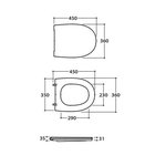 Сиденье для унитаза, , 4ALL, шг 360*450, цвет-черный матовый Globo MDR20AR