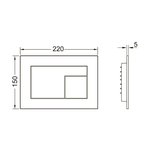 Клавиша смыва, TECE, TECEvelvet, для унитаза, шгв 220*5*150, цвет-Антрацит