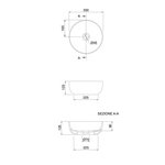 Раковина, Scarabeo, Glam, шгв 330*330*125, отверстия для смесителя-отсутствуют, цвет-белый