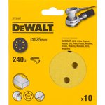 Шлифовальные круги DEWALT DT3107, 125 мм, 8 отверстий, 240G, 10 шт. DT3107-QZ