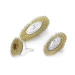 Набор щёток со шпильками,6 предметов: Плоские 40,50,65,75,100мм и Чашка 50 мм,латунированных,Pobedit Pobedit 2134006