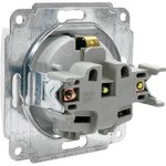 Розетка 1 гнездо с крышкой (с/з, с/к) С/У. белый Jilion 9533172