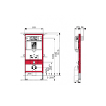 Инсталляция для унитаза, TECE, TECEprofil, шгв 500*150*1120