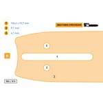 Сварная многослойная направляющая шина  для цепных пил Rezer 506 L 10 H 03.016.00027