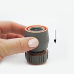 Соединитель для шланга 1/2" обрезин. (быстросъем.с аквастопом) Polyagro 7575180