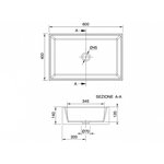 Раковина, Scarabeo, Teorema 2.0, шгв 600*400*140, отверстия для смесителя-отсутствуют, BIOKER, цвет-Ardesia