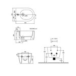 Биде, Scarabeo, Moon, подвесной, шгв 360*505*280, цвет-белый