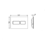 Клавиша смыва, TECE, TECEsolid, для унитаза, шгв 220*6*150, цвет-хром глянцевый