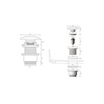 Донный клапан, CIELO, назначение-универсальный, цвет-Carrara Statuario