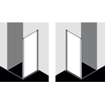 Боковая стенка душевой кабины, Kermi, Liga, ширина, мм-788, высота, мм-2000, фурнитура-серебристый глянцевый, цвет стекла-прозрачный