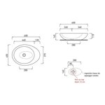 Раковина, CIELO Le Giare шгв 600*450*145 отверстия для смесителя-отсутствуют цвет-Carrara Statuario LGLA60CS