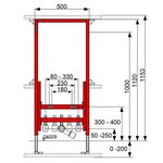 Инсталляция для биде, TECE, ТЕСЕprofil, шгв-500*100*1153
