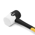 Киянка черно-белая 680 г, обрезиненная рукоятка, 70% фиберглас, Pobedit Pobedit 2541568