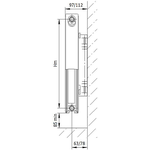 Радиатор стальной панельный AXIS 21 500 x 1400 Ventil (M30х1.5) Лев/Прав