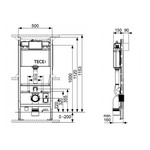 Инсталляция, TECE, TECEprofil, назначение-для унитаза TOTO Neorest, шгв 500*150*1120