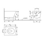 Унитаз, TOTO, SP, подвесной, шгв 380*540*335, CEFIONTECT, цвет-белый