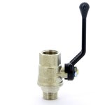 Кран шаровый Н/В Ду-15 (1/2")  ручка черн. Bugatti OREGON (305) (03050211)