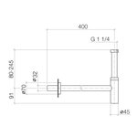 Сифон, Dornbracht, Series specific, бутылочный, 1 1/4", цвет-черный матовый
